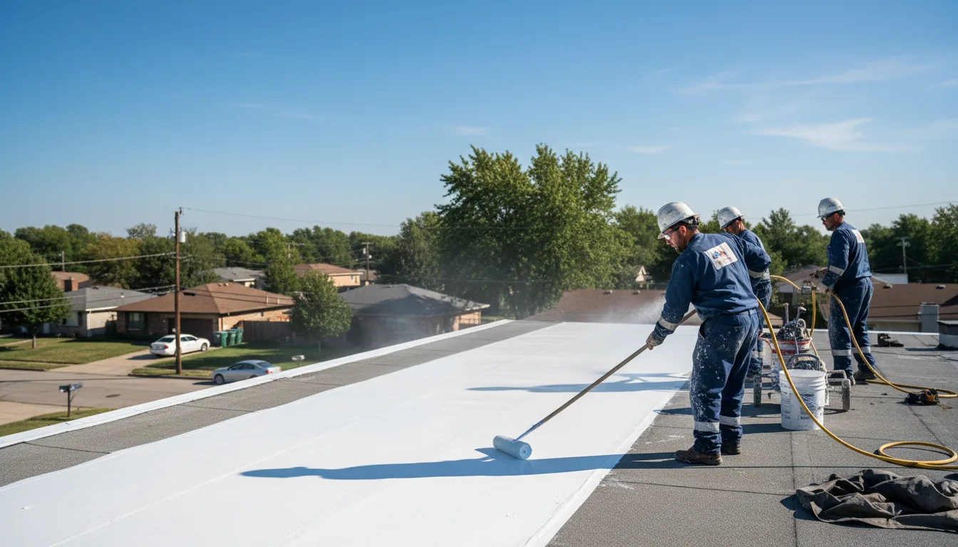 Commercial roof coating in Highland Park, IL near me